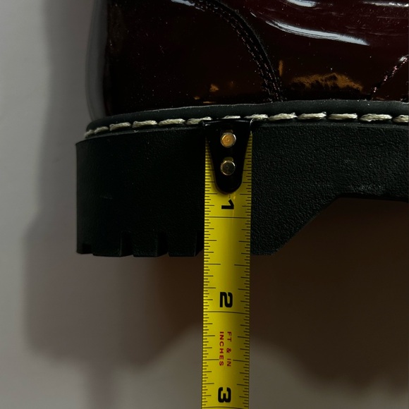 Sincerely Jules Burgundy Combat Moto Boots Lace & Zip Up Size 6.5 - Picture 11 of 12